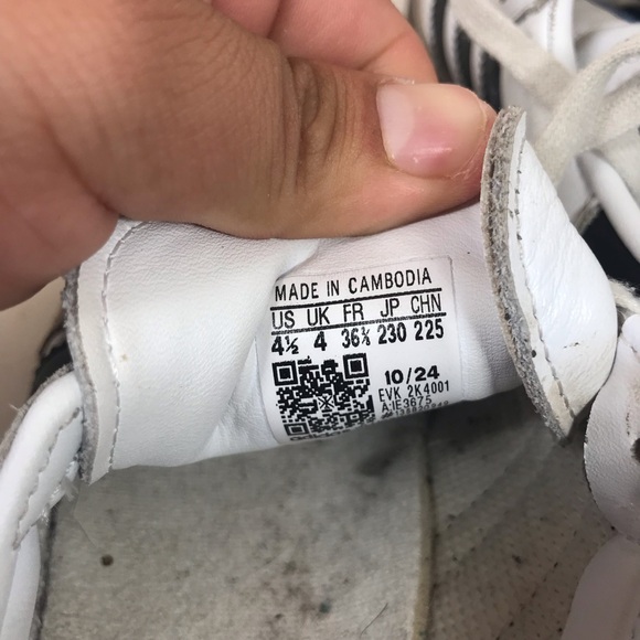 adidas Samba Classic OG J Cloud White Core Black (GS) #IE3675 Kids Size 4.5 - Picture 8 of 8